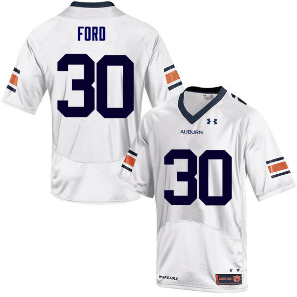 Men's Auburn Tigers #30 Dee Ford White College Stitched Football Jersey
